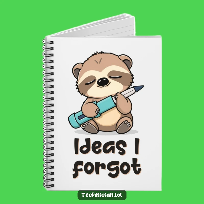Funny Sloth Notebook: Jot Down Ideas with Slow, Sleepy Wit