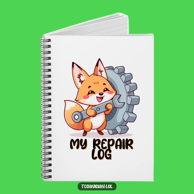 Funny Fox Mechanic Notebook: Cute Journal for DIY Ideas - Perfect Funny Gift!