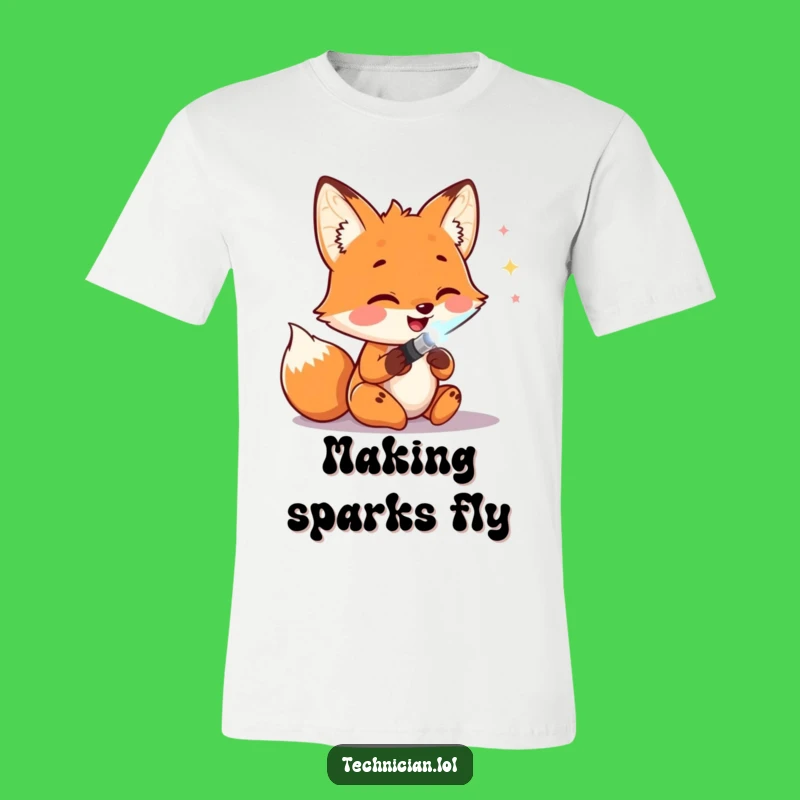 Funny Fox Soldering T-Shirt: Tech Enthusiast Humor, Great Funny Gift