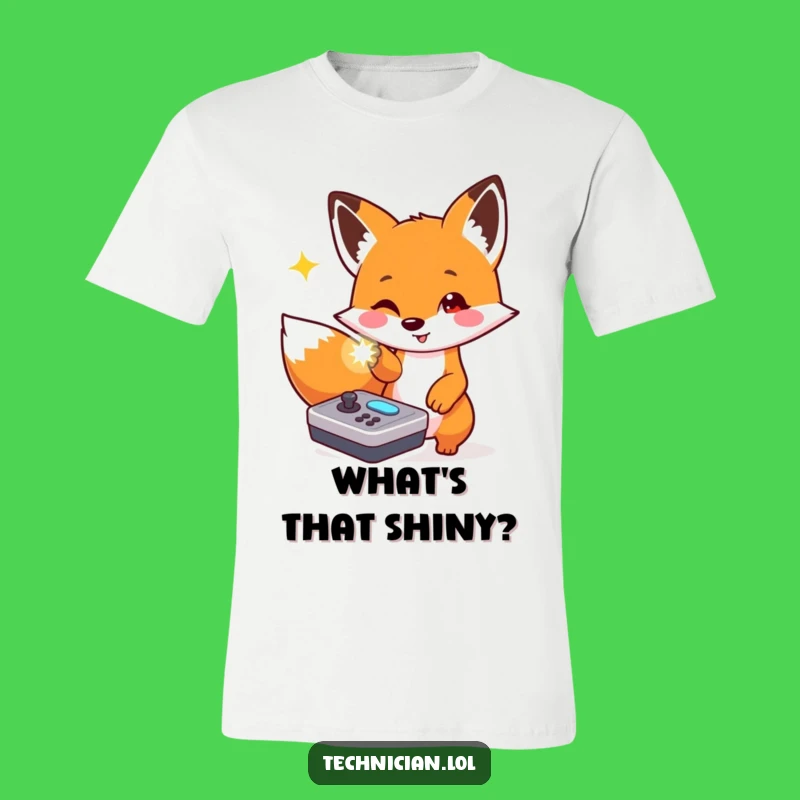 Funny Fox Tech T-Shirt: Excited Pointer Tee, Perfect Humorous Gift
