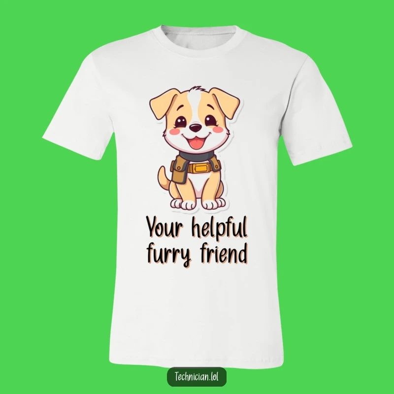Funny Puppy T-Shirt: Eager DIY Buddy, Hilarious Gift for Handymen and Dog Lovers