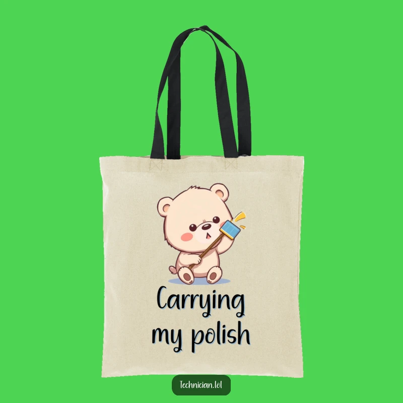 Funny Bear Cleaning Tote Bag: Carry Your Shine in Style Gift